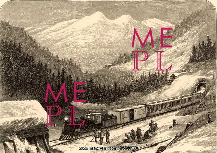 : Mail train crossing the Sierra Nevada, Central : Mail train crossing the Sierra Nevada, Central