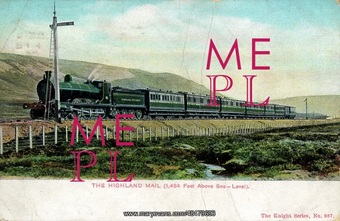 : Mail Train at Summit, Kingussie, Inverness-shire : Mail Train at Summit, Kingussie, Inverness-shire