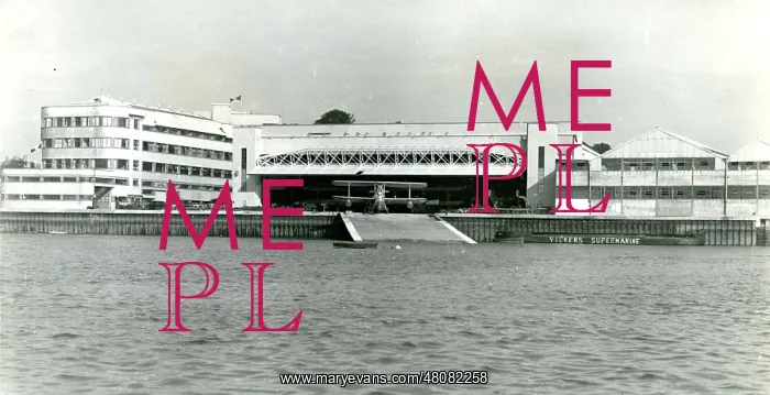 : The main bay of one of the Supermarine erecting shops on : The main bay of one of the Supermarine erecting shops on