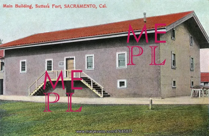 : Main building, Sutter's Fort, Sacramento, California, USA : Main building, Sutter's Fort, Sacramento, California, USA