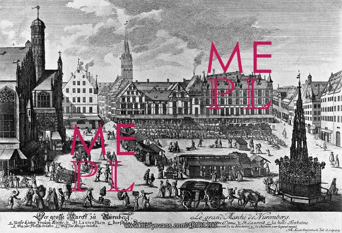 : Main Market in Nuremberg, 1719 : Main Market in Nuremberg, 1719