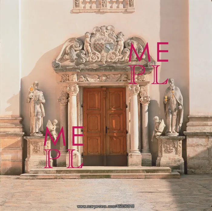 : Main portal of the Geras monastery church : Main portal of the Geras monastery church