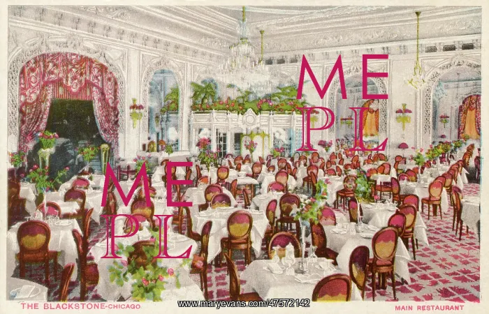 : The main restaurant at the Blackstone hotel in Chicago : The main restaurant at the Blackstone hotel in Chicago