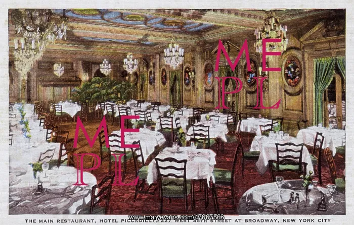 : Main Restaurant, Hotel Piccadilly, New York City, USA : Main Restaurant, Hotel Piccadilly, New York City, USA