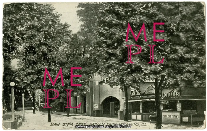  : Main staircase, Harlem Park, Rockford, Illinois, USA