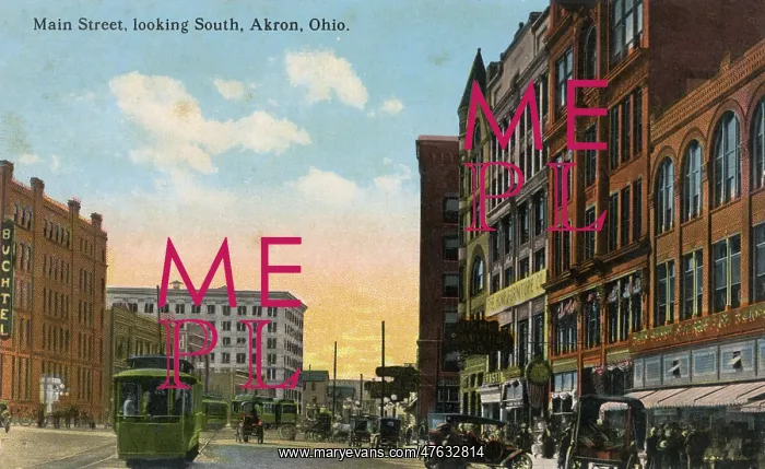 : Main Street, Akron, Ohio, USA : Main Street, Akron, Ohio, USA