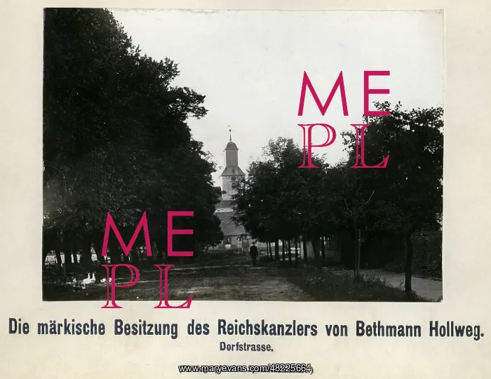 : Main street in Hohenfinow, 1909 : Main street in Hohenfinow, 1909