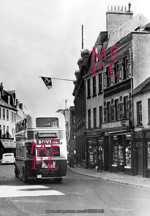 : The main street in Jersey, 1940 : The main street in Jersey, 1940