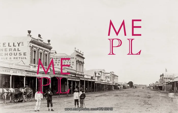 : Main Street, Rockhampton, Australia, shops and pedestrians : Main Street, Rockhampton, Australia, shops and pedestrians