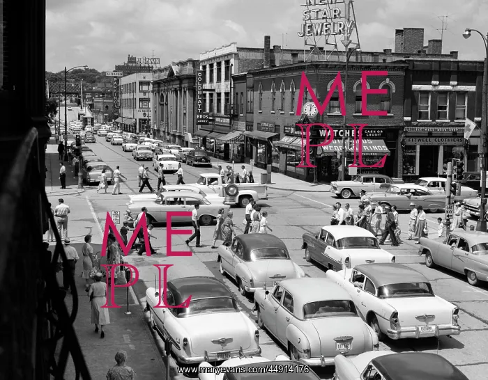 : Main Street Small Town America Intersection of Chicago and : Main Street Small Town America Intersection of Chicago and