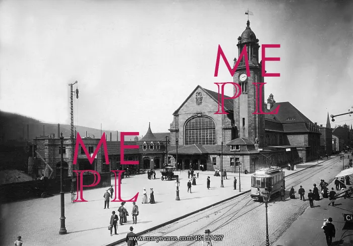 : The main train station in Hagen, 1911 : The main train station in Hagen, 1911