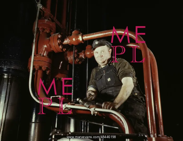 : Maintenance mechanic checking pipes at largest : Maintenance mechanic checking pipes at largest