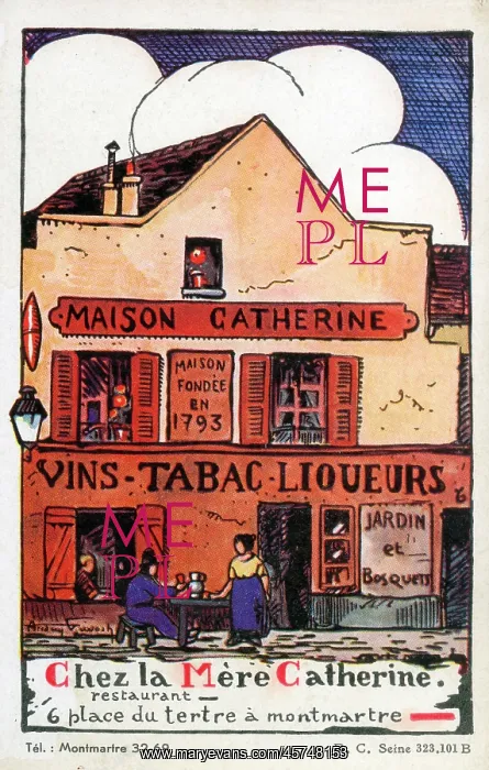 : Maison Catherine Restaurant, Montmartre, Paris, France : Maison Catherine Restaurant, Montmartre, Paris, France