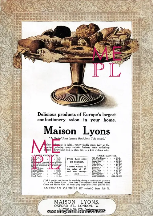: Maison Lyons advertisement, WW1 : Maison Lyons advertisement, WW1