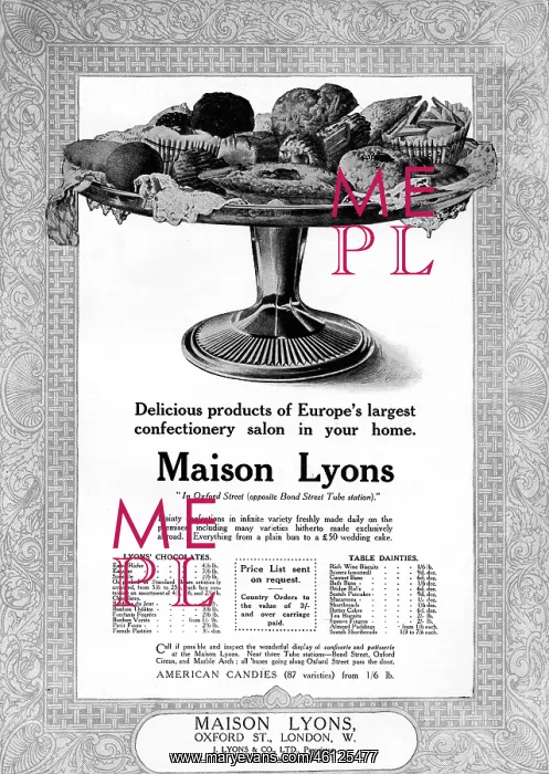 : Maison Lyons advertisement, WW1 : Maison Lyons advertisement, WW1