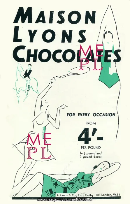 : Maison Lyons chocolates advertisement : Maison Lyons chocolates advertisement