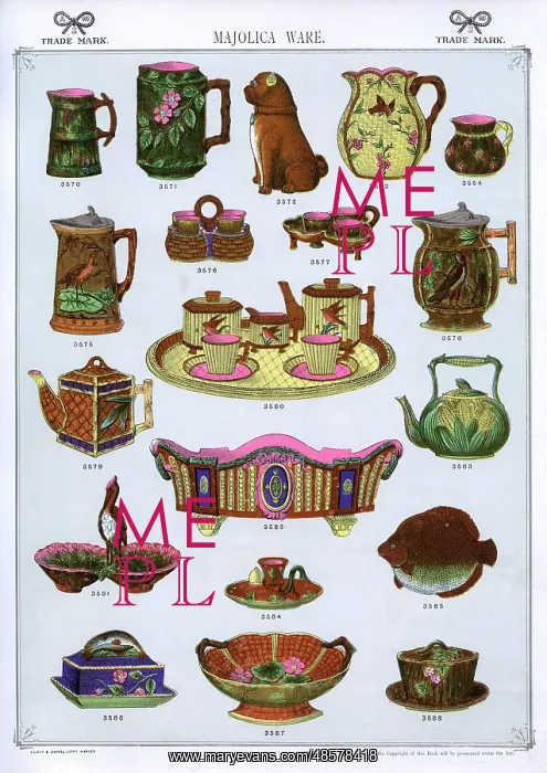 : Majolica Ware, Plate 67 : Majolica Ware, Plate 67