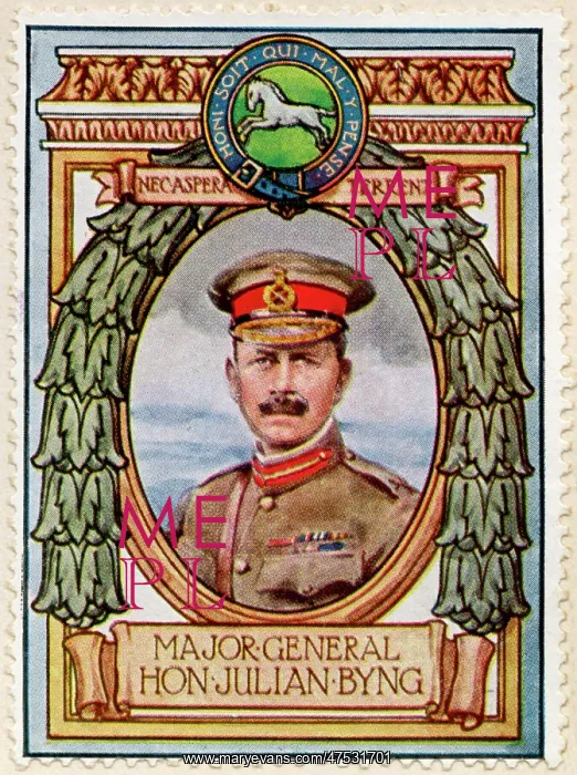 : Major General Julian Byng / Stamp : Major General Julian Byng / Stamp