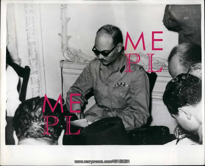 : Major Salem, press conference, British ultimatum, Cairo : Major Salem, press conference, British ultimatum, Cairo