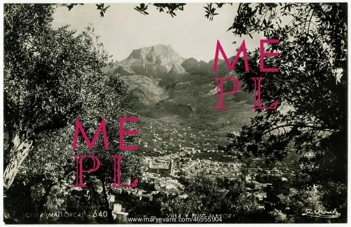 : Majorca, Spain - Town of Soller and the Puig Major : Majorca, Spain - Town of Soller and the Puig Major