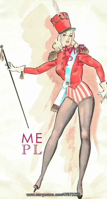 : Majorette - Murray's Cabaret Club costume design : Majorette - Murray's Cabaret Club costume design