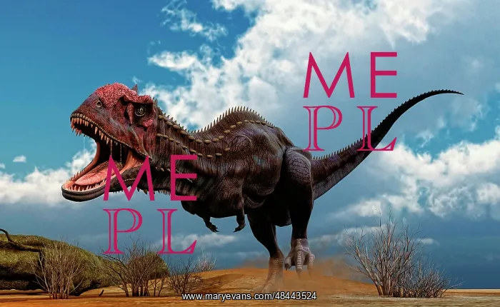 : A Majungasaurus breaks into a run upon seeing prey : A Majungasaurus breaks into a run upon seeing prey