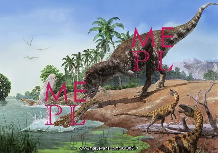 : A Majungasaurus grabs the tail of a crocodilian ? : A Majungasaurus grabs the tail of a crocodilian ?