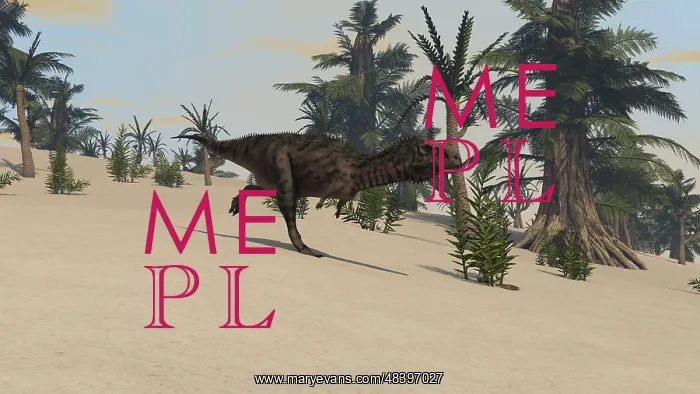 : Majungasaurus in a prehistoric environment : Majungasaurus in a prehistoric environment
