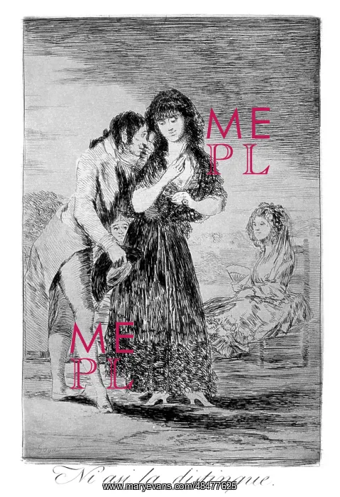 : Even thus he cannot make her out Artist: Francisco Goya : Even thus he cannot make her out Artist: Francisco Goya