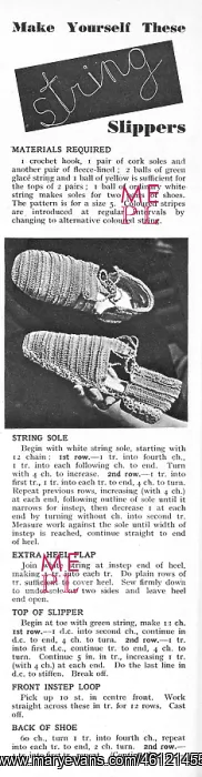 : Make yourself these string slippers, 1944 : Make yourself these string slippers, 1944