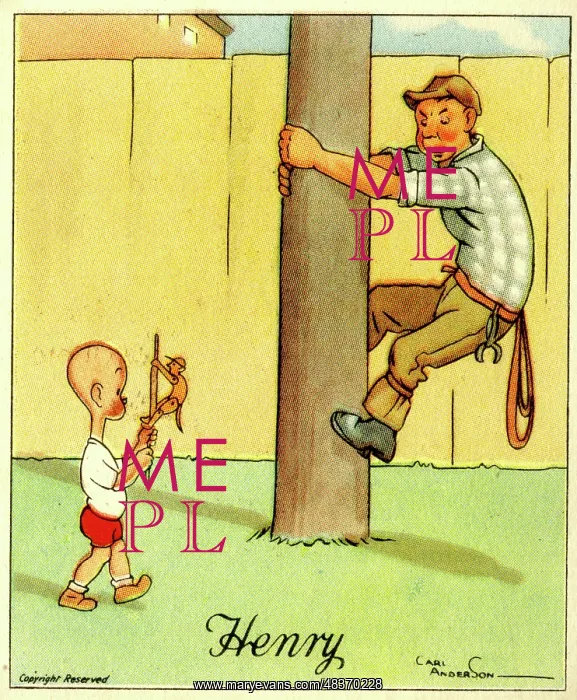 : Making a Monkey of Him, Henry cartoon : Making a Monkey of Him, Henry cartoon