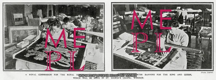 : Making New Sovereign Banners for St. George's Chapel 1911 : Making New Sovereign Banners for St. George's Chapel 1911