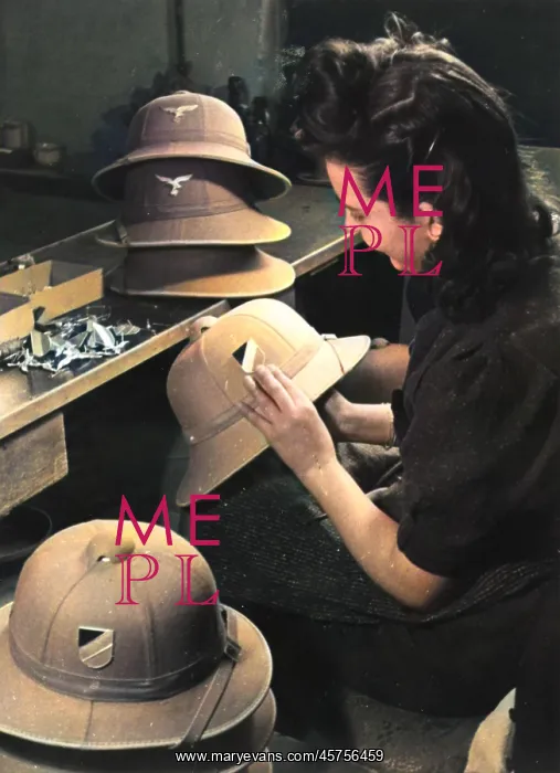 : Making pith helmets for the German Afrika Korps - WWII : Making pith helmets for the German Afrika Korps - WWII