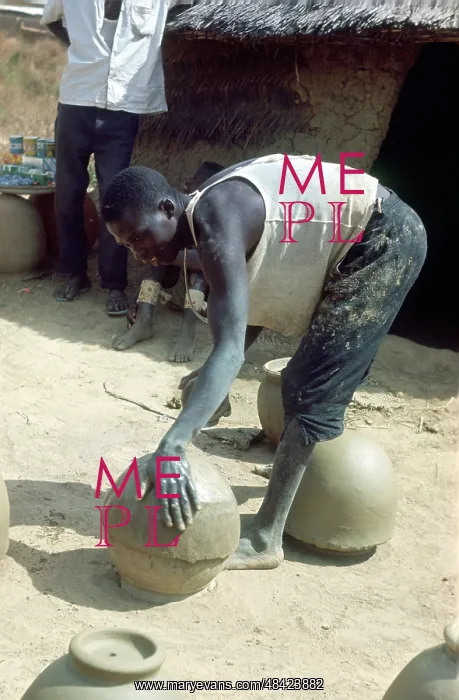 : Making pots without a wheel. Nigeria circa 1966 : Making pots without a wheel. Nigeria circa 1966
