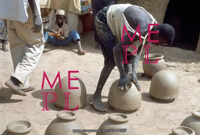: Making pots without a wheel. Nigeria circa 1966 : Making pots without a wheel. Nigeria circa 1966