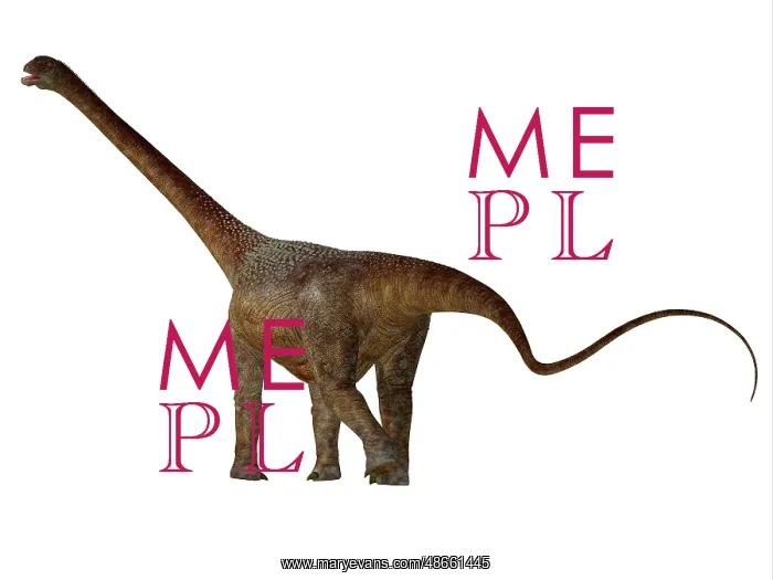 : Malawisaurus dinosaur, rear view : Malawisaurus dinosaur, rear view