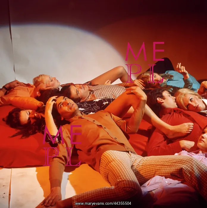 : Male and female models lying down : Male and female models lying down
