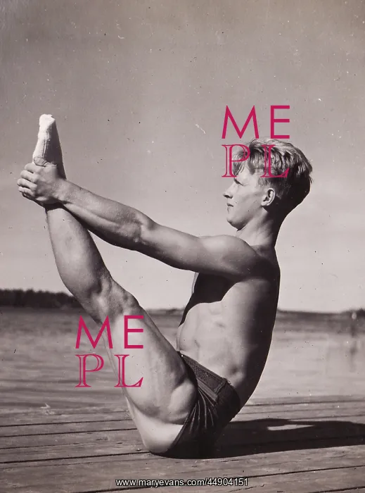 : Male gymnast on planking : Male gymnast on planking