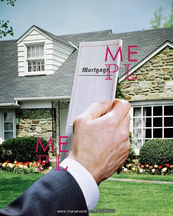: Male Hand Holding Mortgage Document : Male Hand Holding Mortgage Document