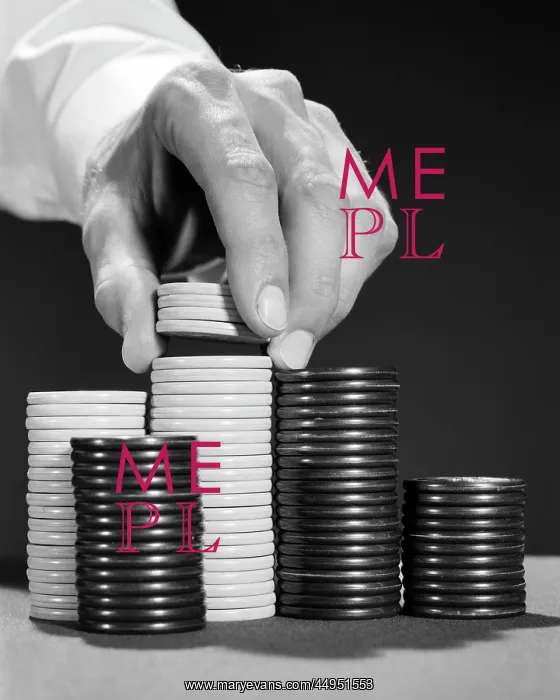 : Male Hand Picking up Poker Ships from Stack to : Male Hand Picking up Poker Ships from Stack to
