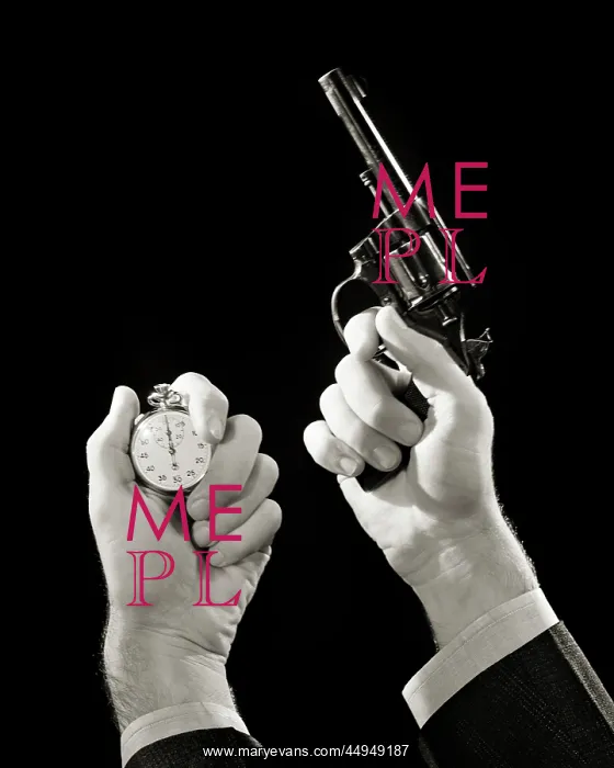 : Male Hands Holding a Stop Watch and a Starting : Male Hands Holding a Stop Watch and a Starting