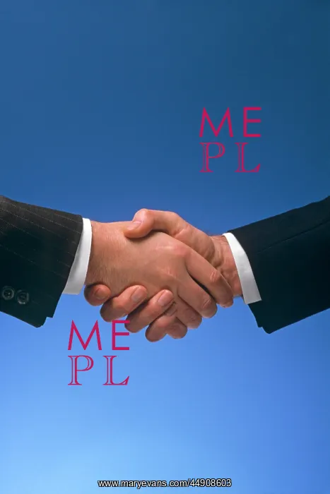 : Male Handshake Against Blue Background : Male Handshake Against Blue Background