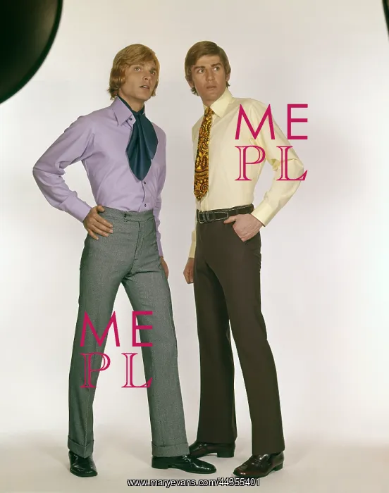: Two male models in tight trousers : Two male models in tight trousers