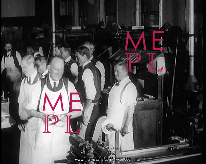 : Male Screen Printers Working in a News Room : Male Screen Printers Working in a News Room