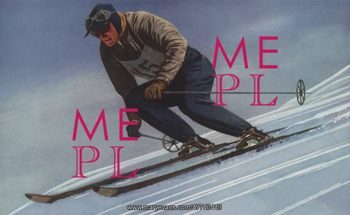 : Male Skier Makes Run