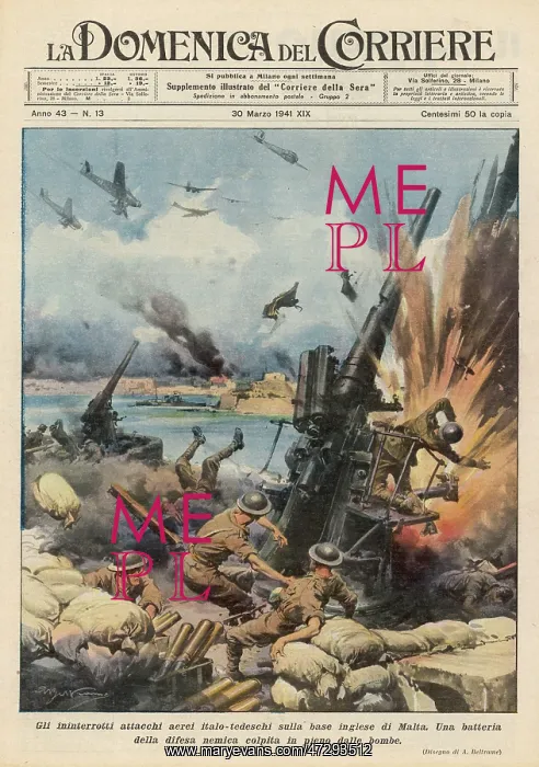 : MALTA BOMBED BY ITALIANS : MALTA BOMBED BY ITALIANS