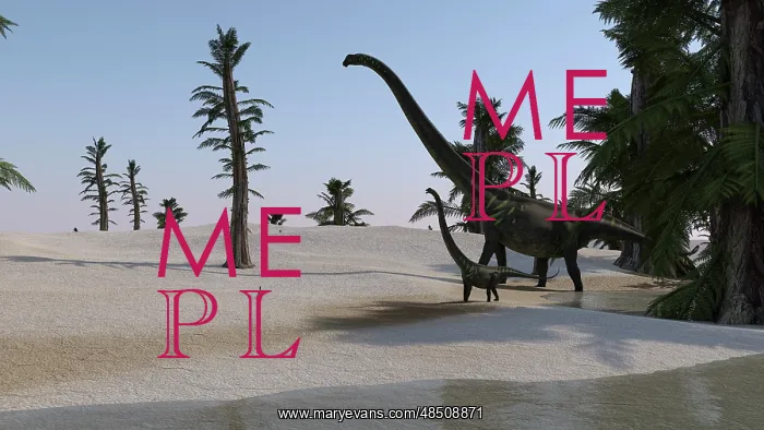 : Mamenchisaurus and her offspring walking a prehistoric ? : Mamenchisaurus and her offspring walking a prehistoric ?