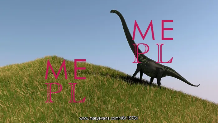: Mamenchisaurus in an open field : Mamenchisaurus in an open field