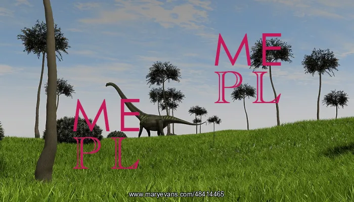 : Mamenchisaurus walking across a grassy field : Mamenchisaurus walking across a grassy field