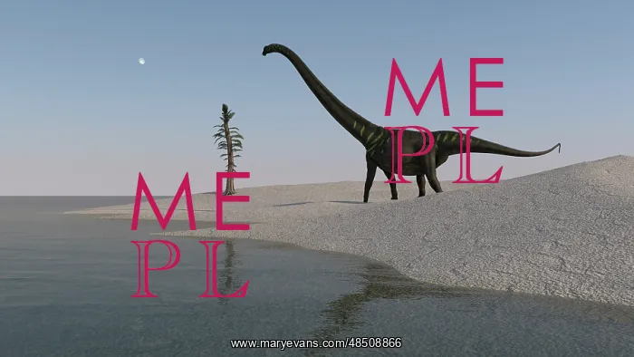 : Mamenchisaurus walking along the shoreline : Mamenchisaurus walking along the shoreline